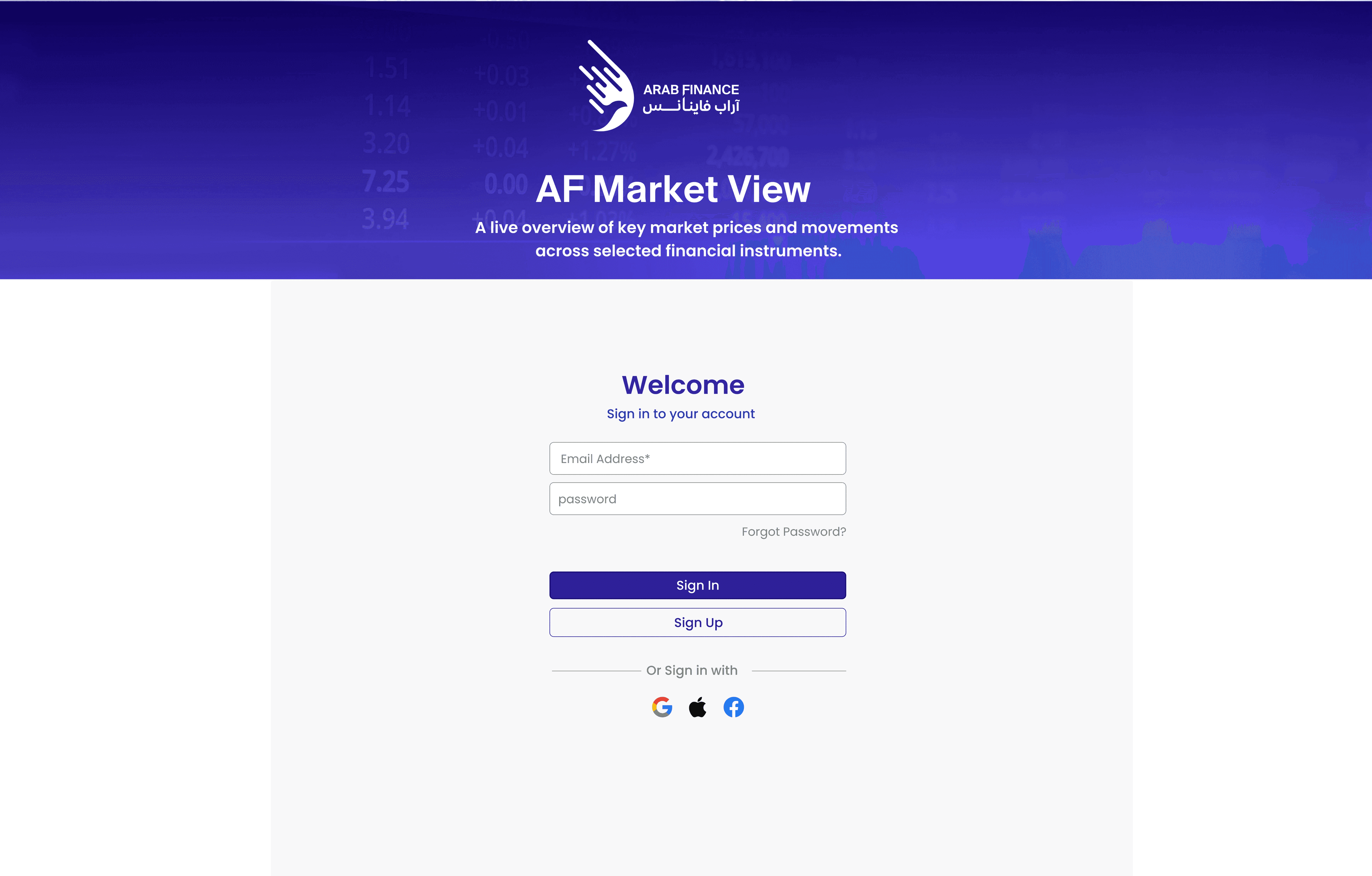 Dashboard — Live Market Watch