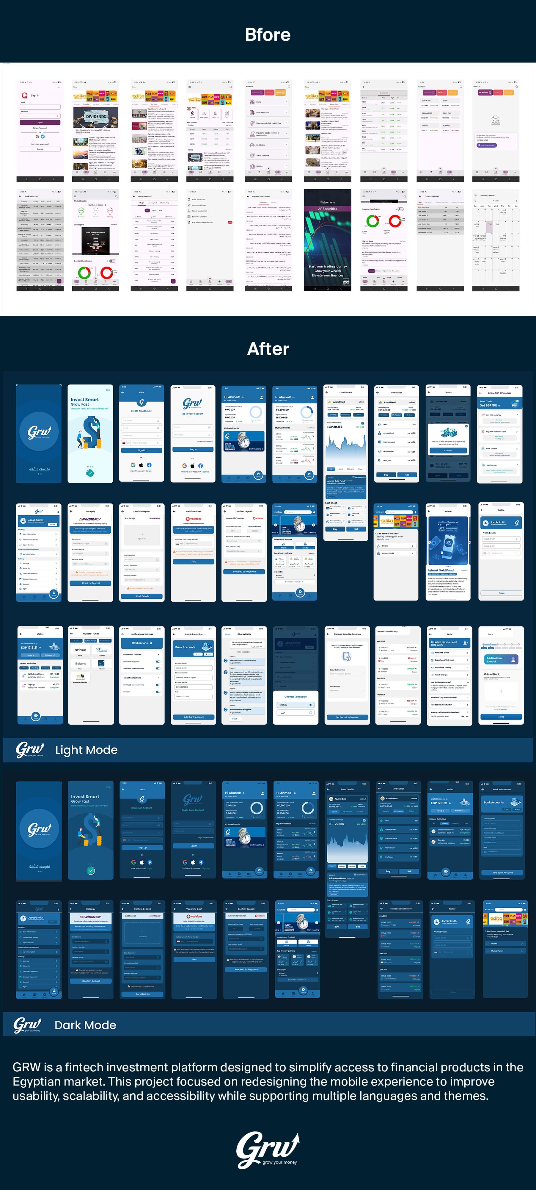 GRW Investment App — UI/UX Redesign